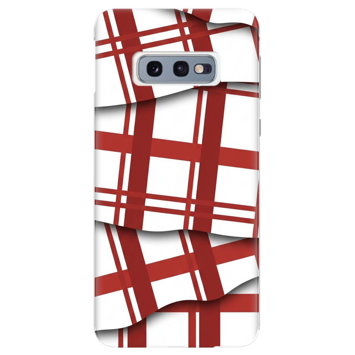 Чохол для Samsung Galaxy S10e прозорий GRID RED - фото 1 - Чохли для телефонів