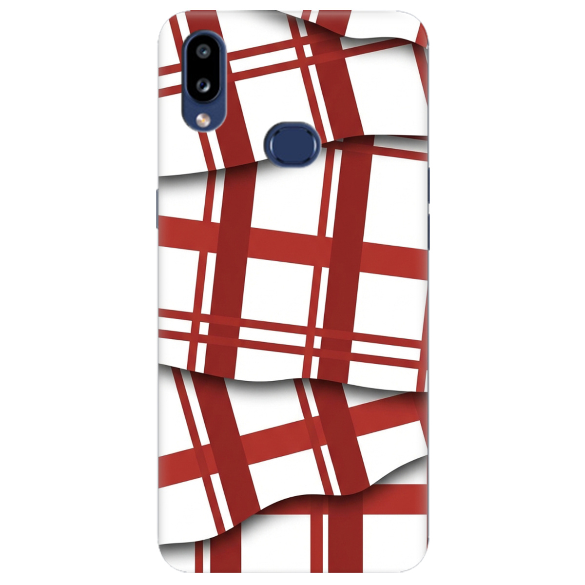 Чохол для Samsung Galaxy A10s прозорий GRID RED - фото 1 - Чохли для телефонів