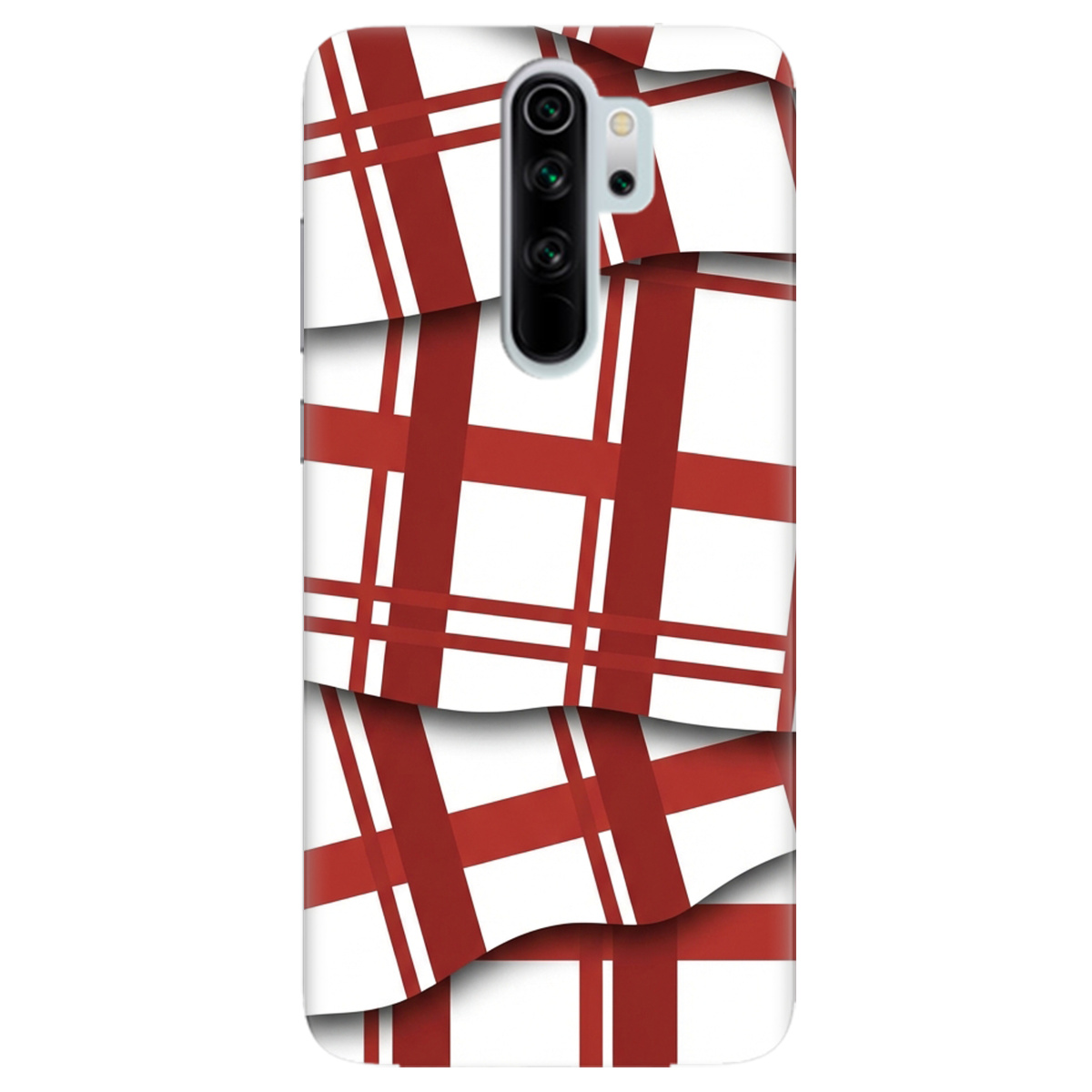 Чохол для Xiaomi Redmi Note 8 Pro прозорий GRID RED - фото 1 - Чохли для телефонів