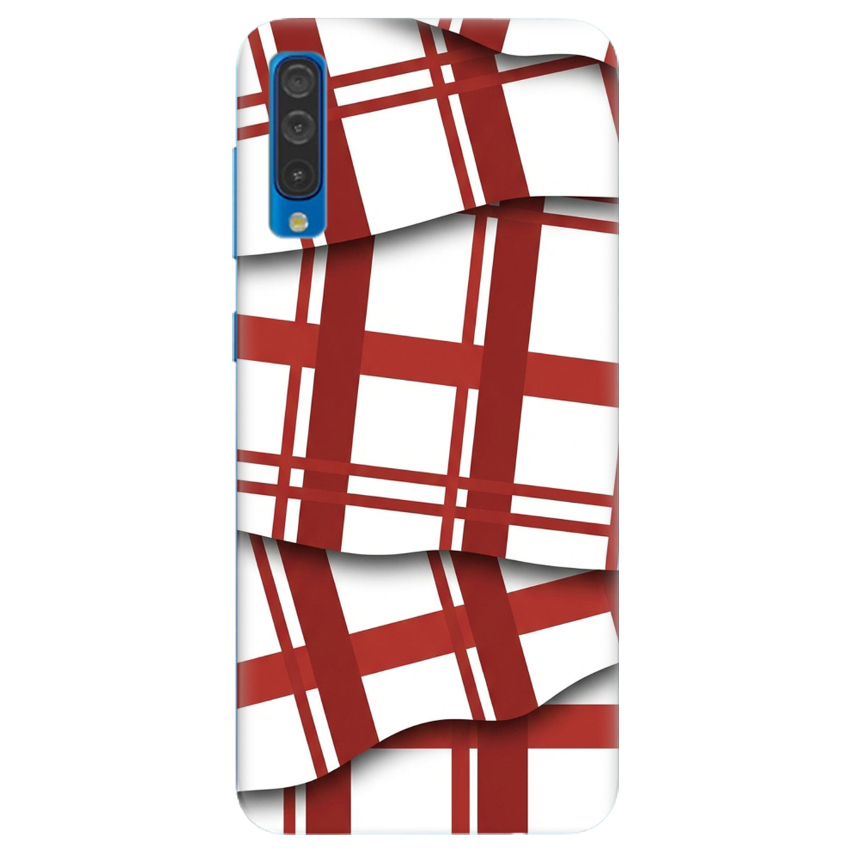 Чохол для Samsung Galaxy A30s прозорий GRID RED - фото 1 - Чохли для телефонів