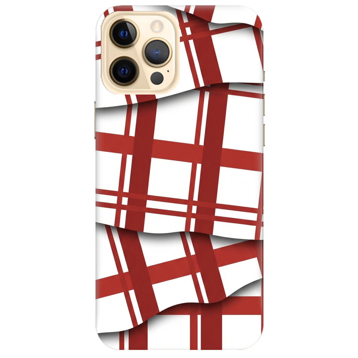 Чохол для Apple iPhone 12 Pro прозорий GRID RED - фото 1 - Чохли для телефонів