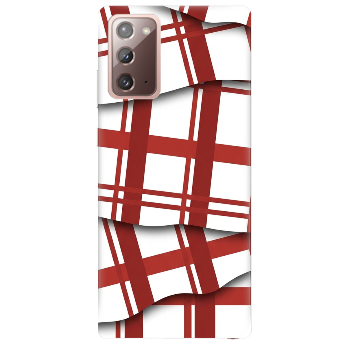 Чохол для Samsung Galaxy Note 20 прозорий GRID RED - фото 1 - Чохли для телефонів