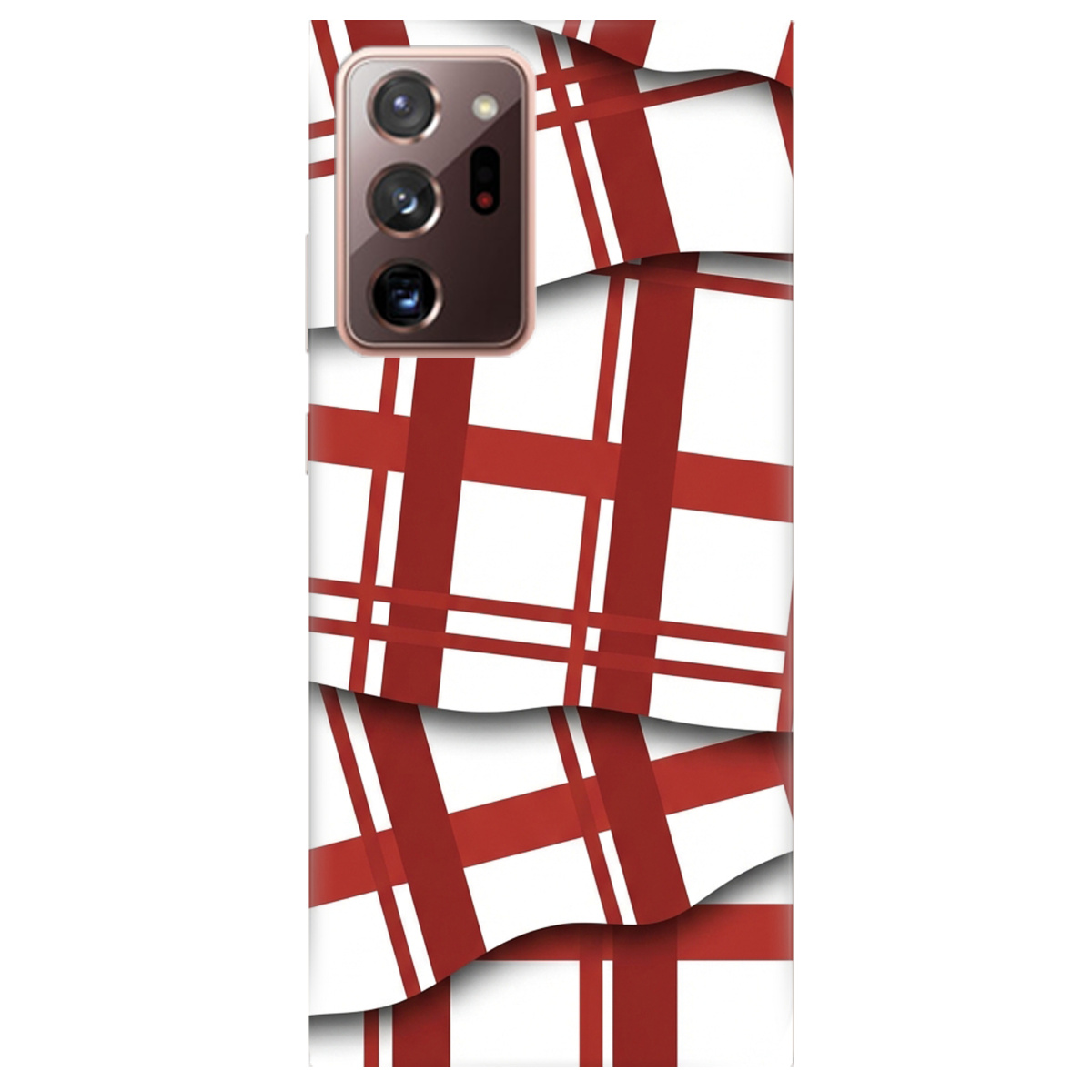 Чохол для Samsung Galaxy Note 20 Ultra прозорий GRID RED - фото 1 - Чохли для телефонів