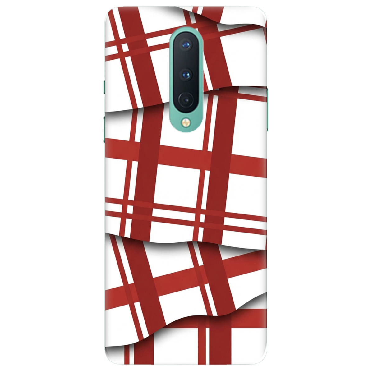 Чехол для OnePlus 8 прозрачный GRID RED - фото 1 - Чехлы для телефонов