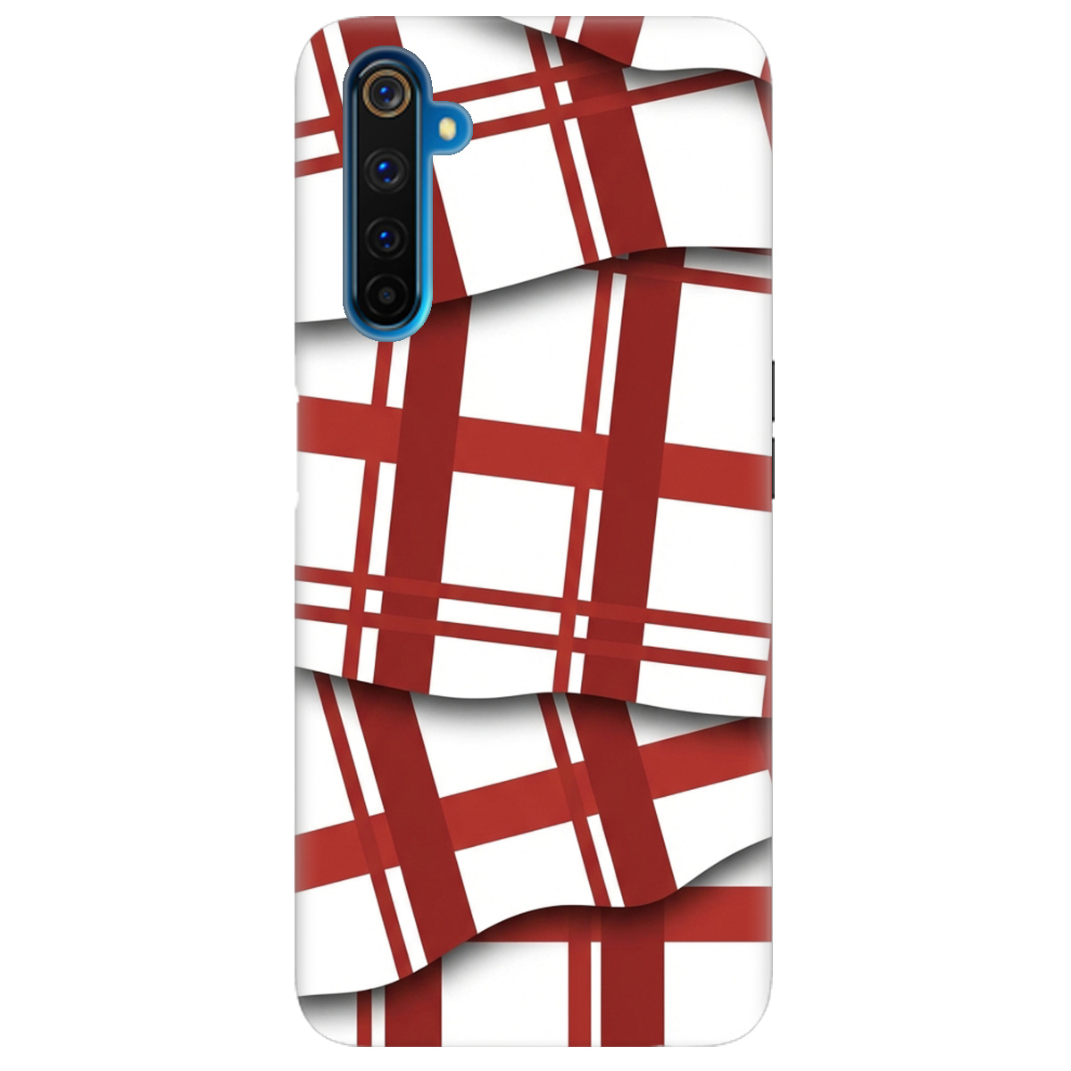 Чохол для Realme 6 Pro прозорий GRID RED - фото 1 - Чохли для телефонів