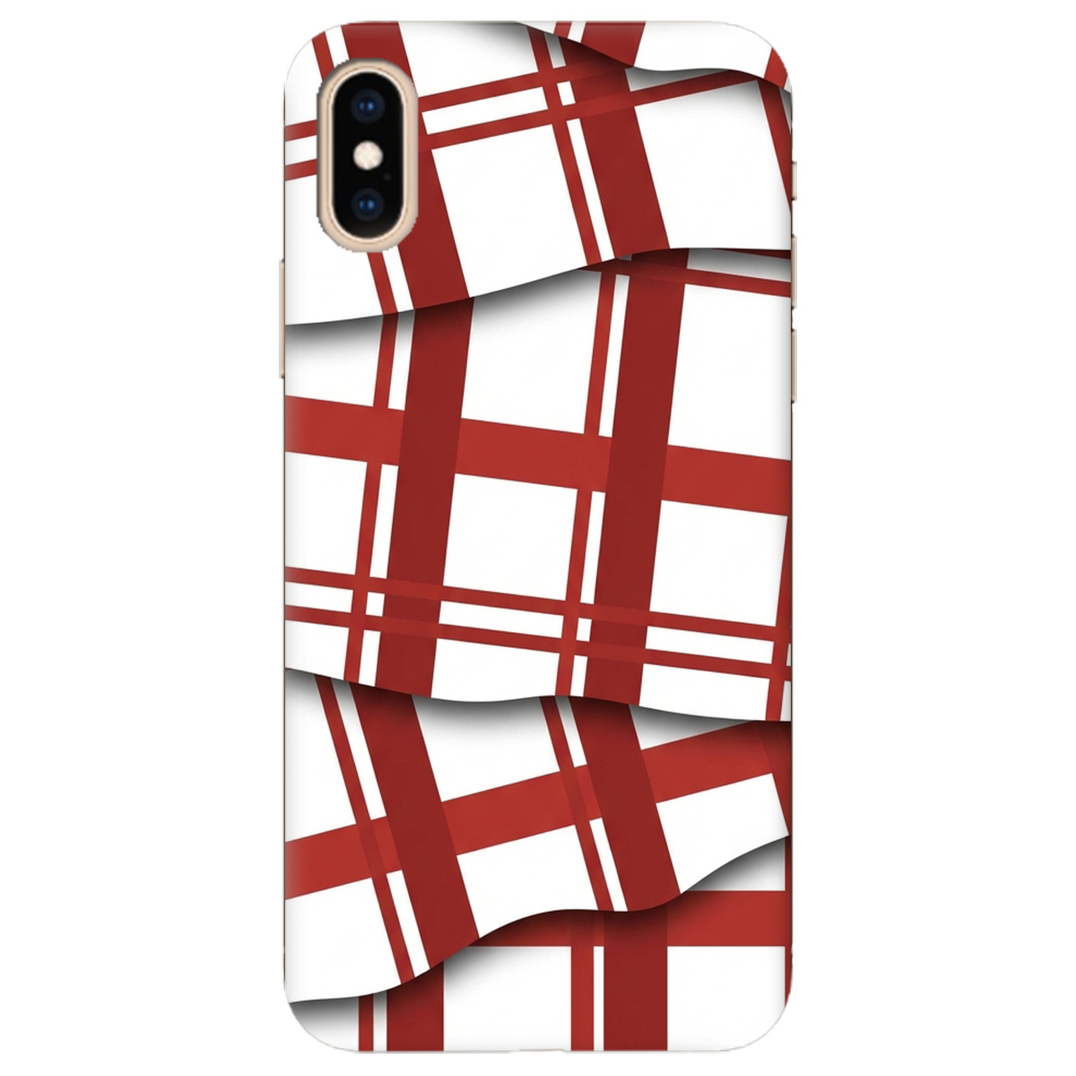 Чохол для Apple iPhone XS Max прозорий GRID RED - фото 1 - Чохли для телефонів