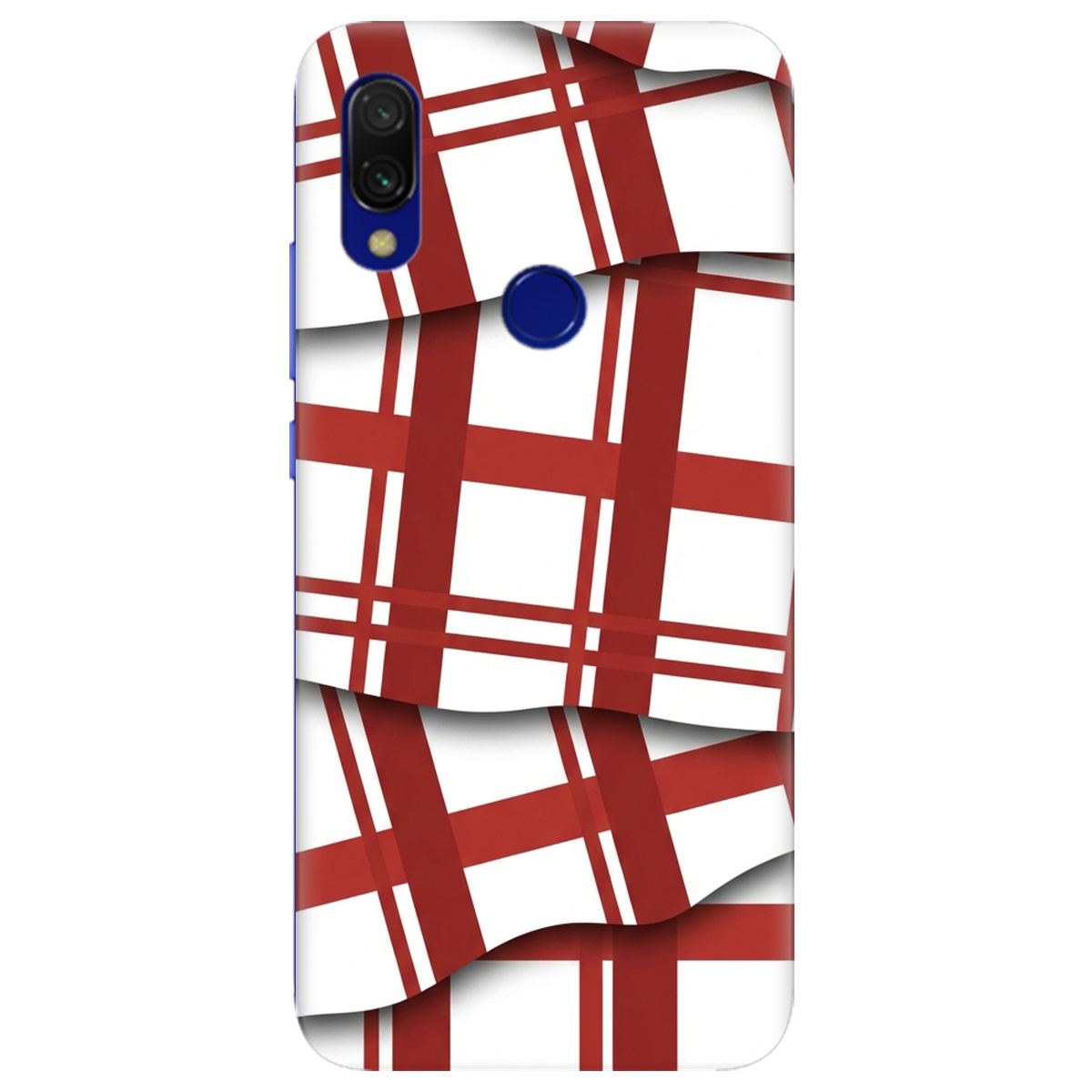 Чохол для Xiaomi Redmi Note 7/7Pro прозорий GRID RED - фото 1 - Чохли для телефонів