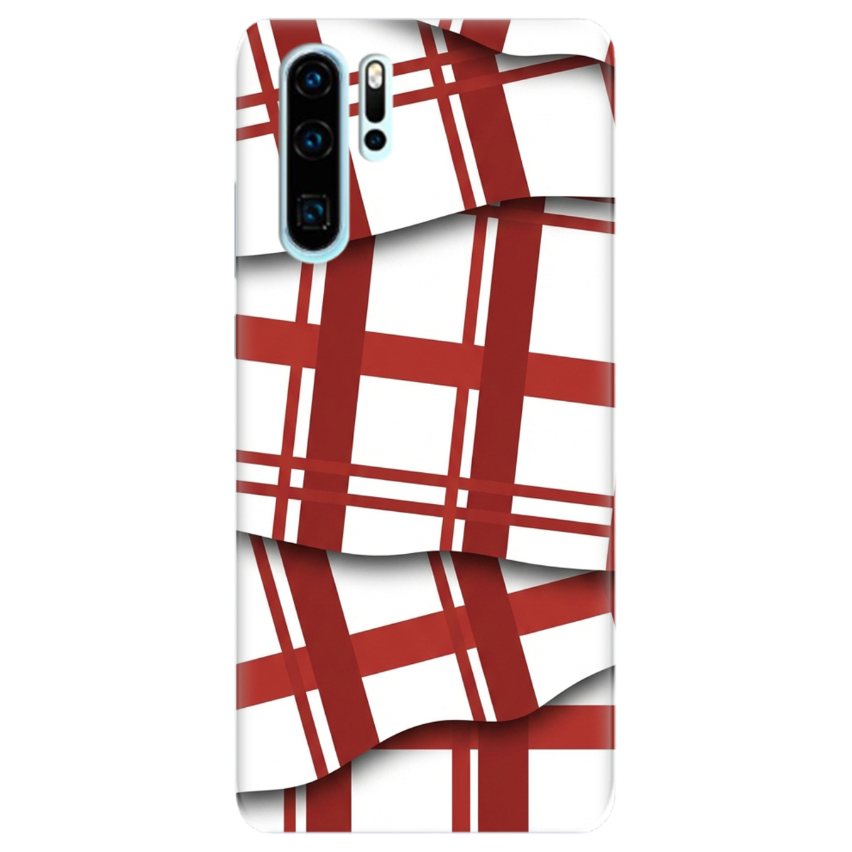 Чехол для Huawei P30 Pro прозрачный GRID RED - фото 1 - Чехлы для телефонов