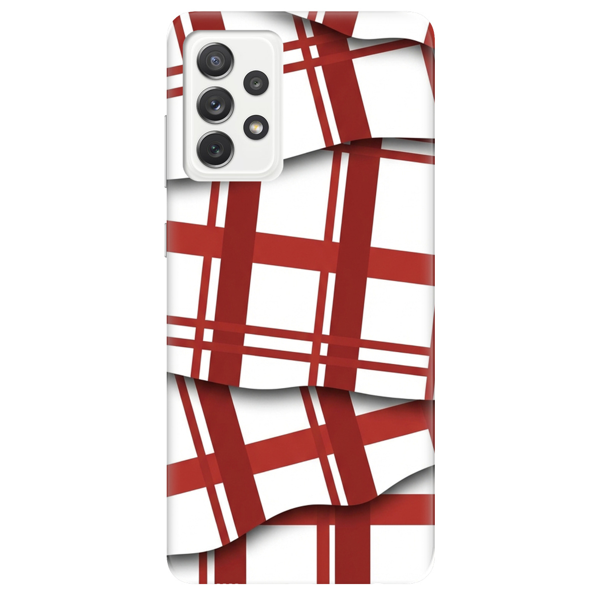 Чохол для Samsung Galaxy A72 прозорий GRID RED - фото 1 - Чохли для телефонів