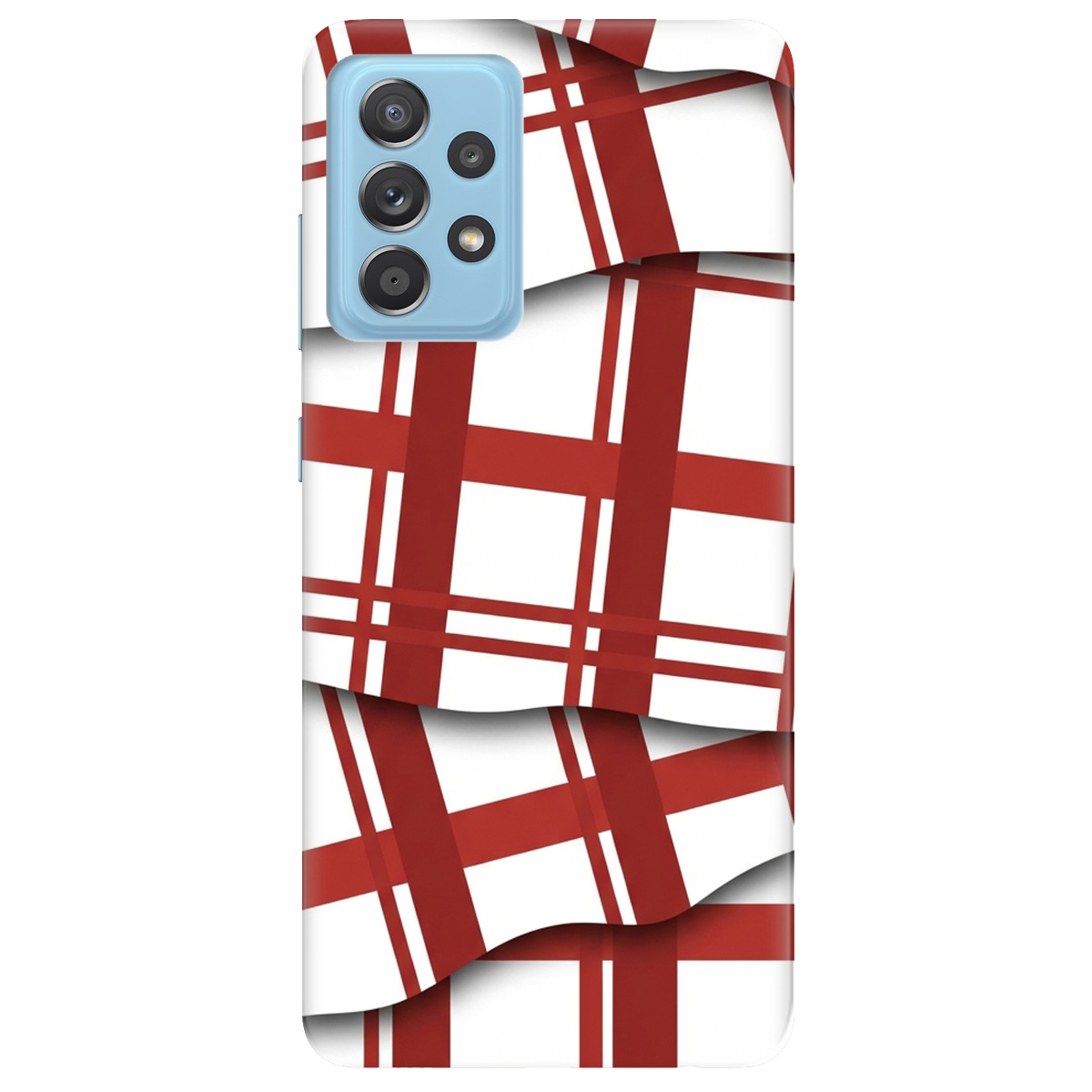 Чохол для Samsung Galaxy A52 прозорий GRID RED - фото 1 - Чохли для телефонів