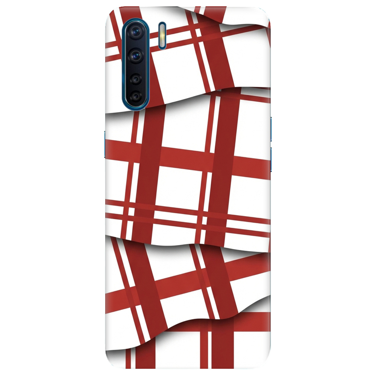 Чохол для Oppo A91 прозорий GRID RED - фото 1 - Чохли для телефонів