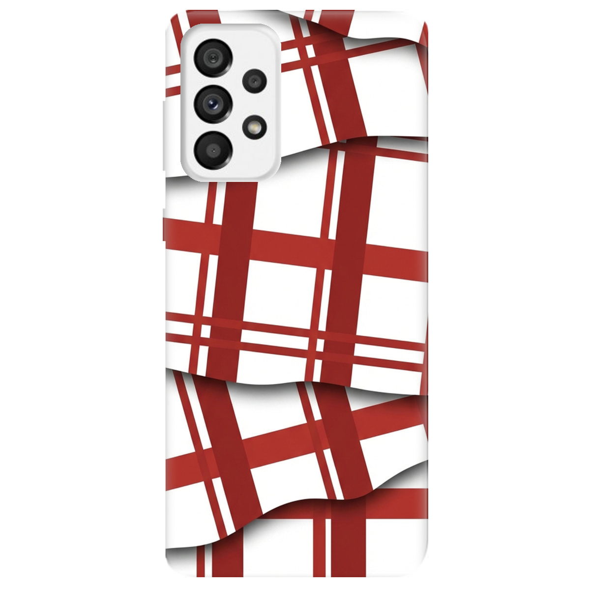Чохол для Samsung Galaxy A73 прозорий GRID RED - фото 1 - Чохли для телефонів