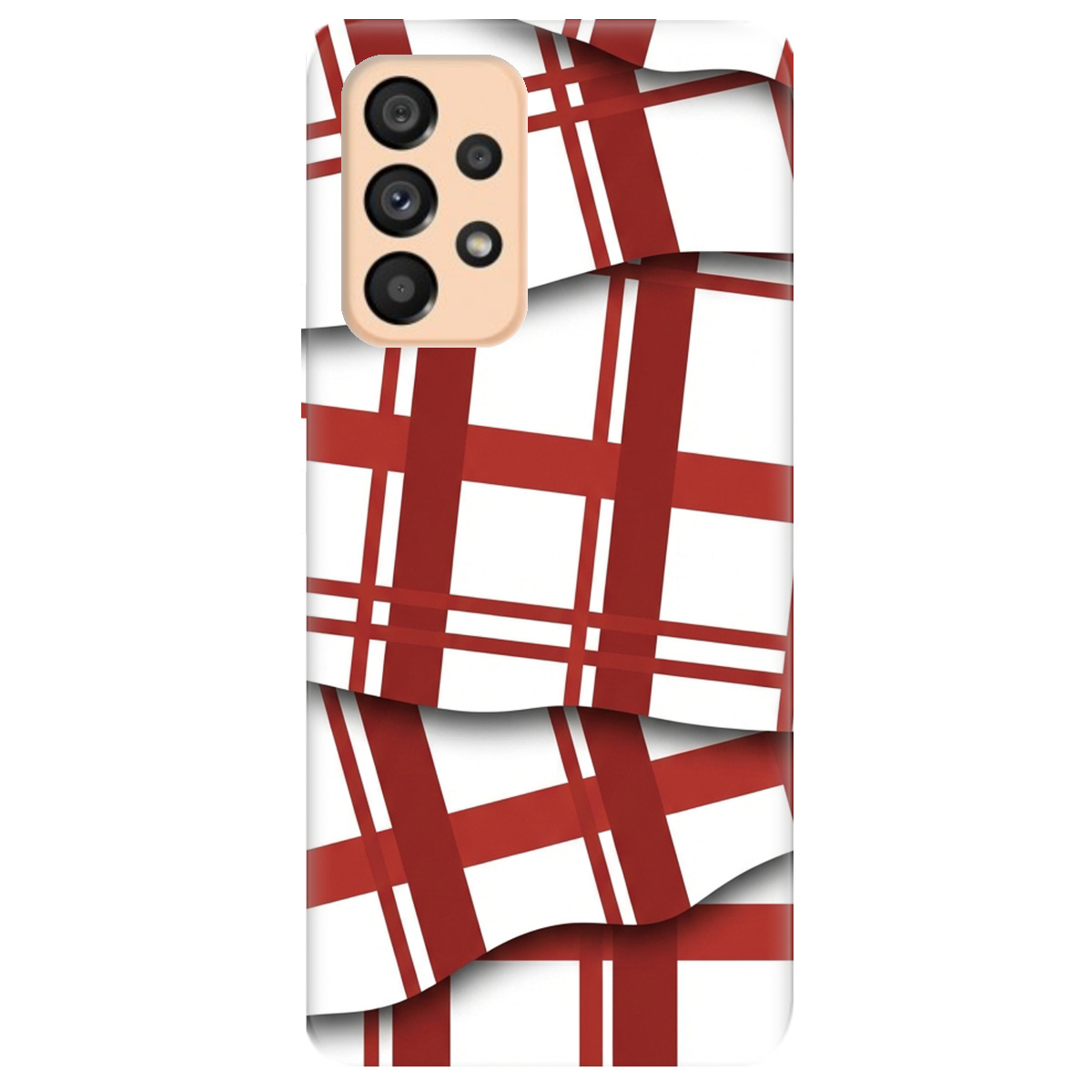 Чехол для Samsung Galaxy A53 прозрачный GRID RED - фото 1 - Чехлы для телефонов