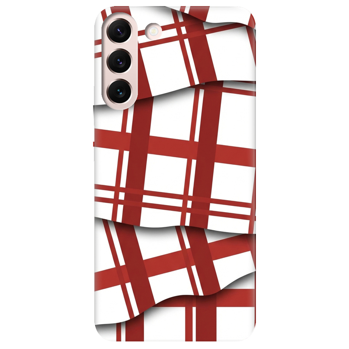 Чохол для Samsung Galaxy S22 прозорий GRID RED - фото 1 - Чохли для телефонів