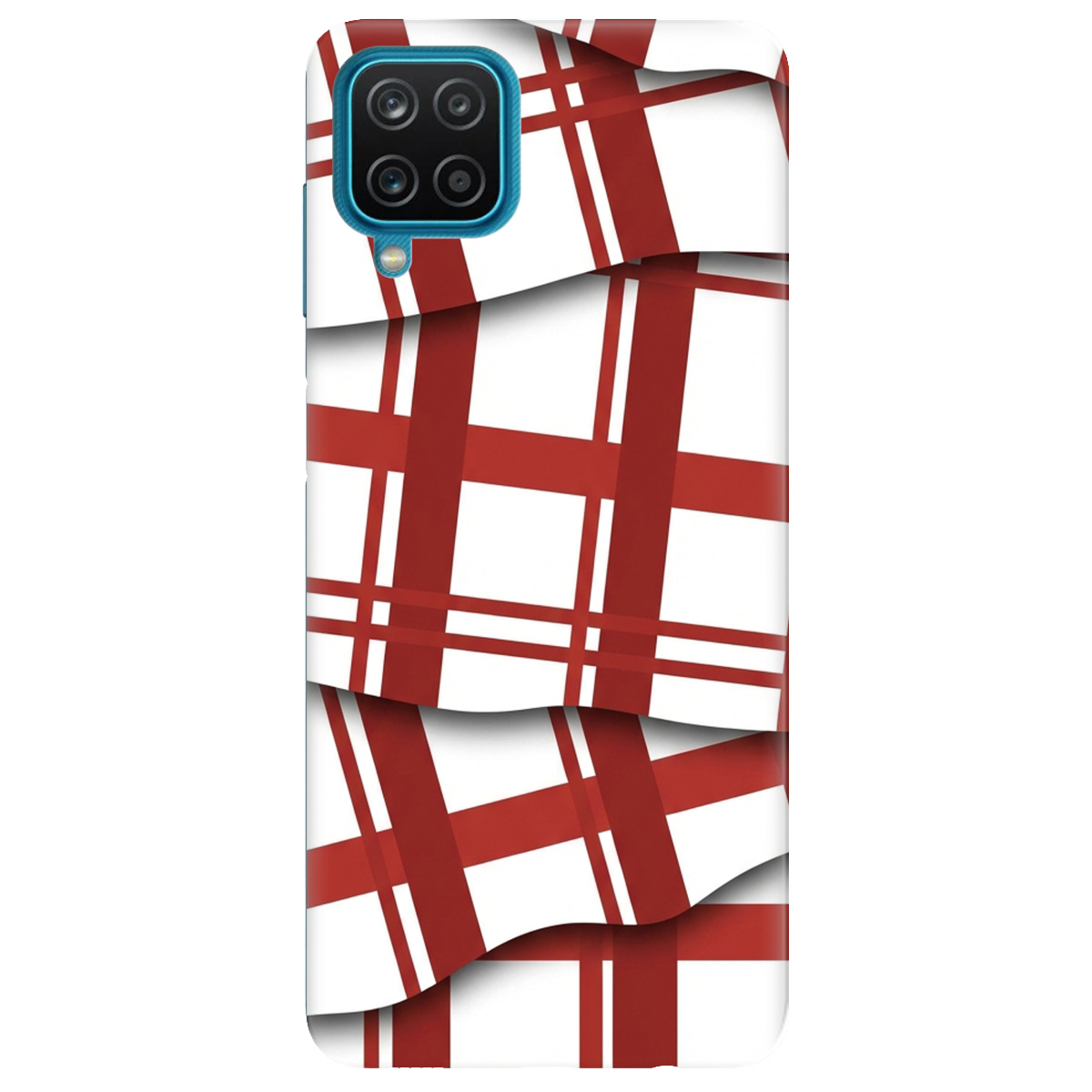 Чохол для Samsung Galaxy A12 5G прозорий GRID RED - фото 1 - Чохли для телефонів