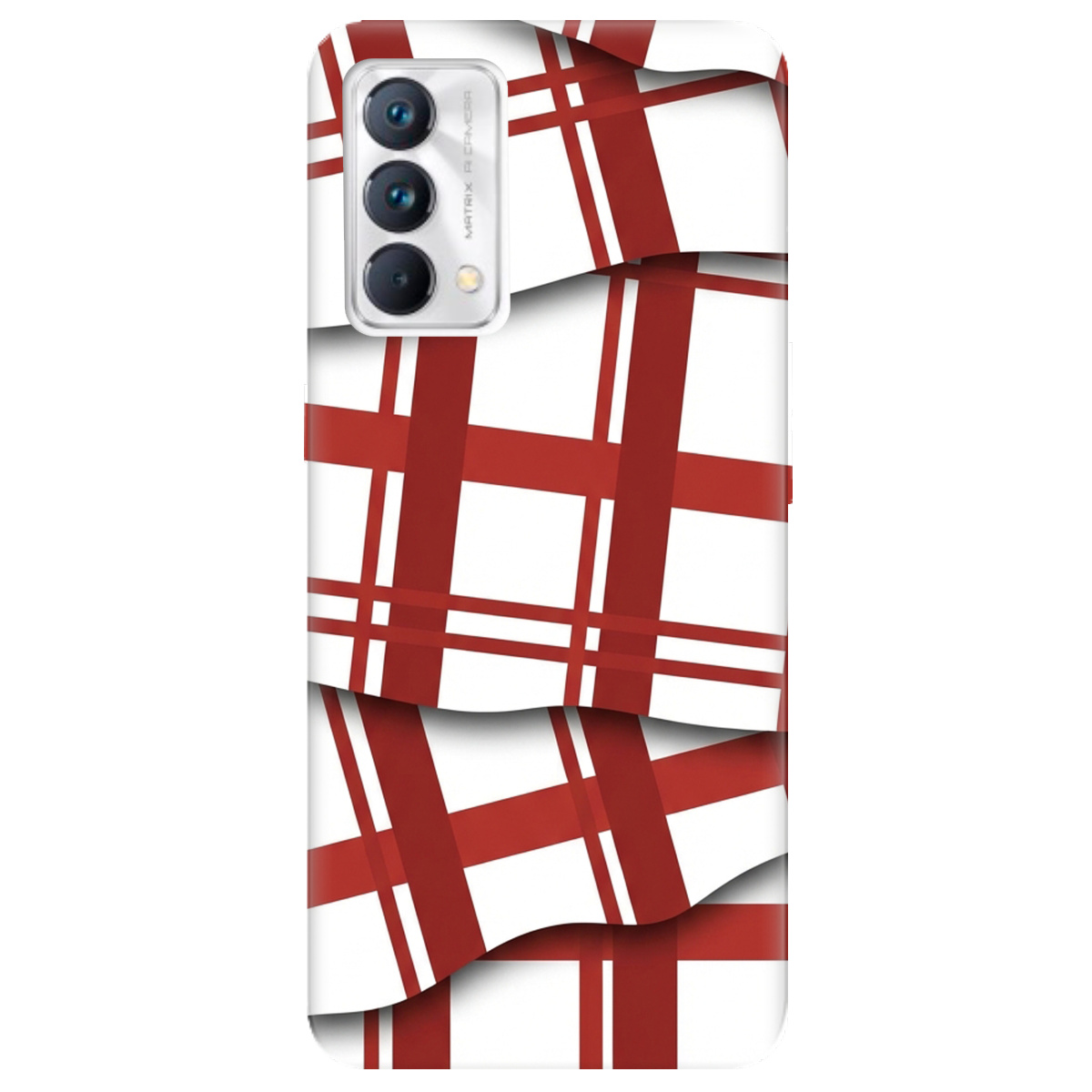 Чохол для Realme GT Master прозорий GRID RED - фото 1 - Чохли для телефонів