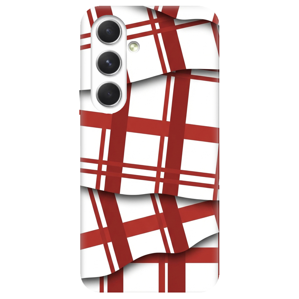 Чехол для Samsung Galaxy A54 прозрачный GRID RED - фото 1 - Чехлы для телефонов