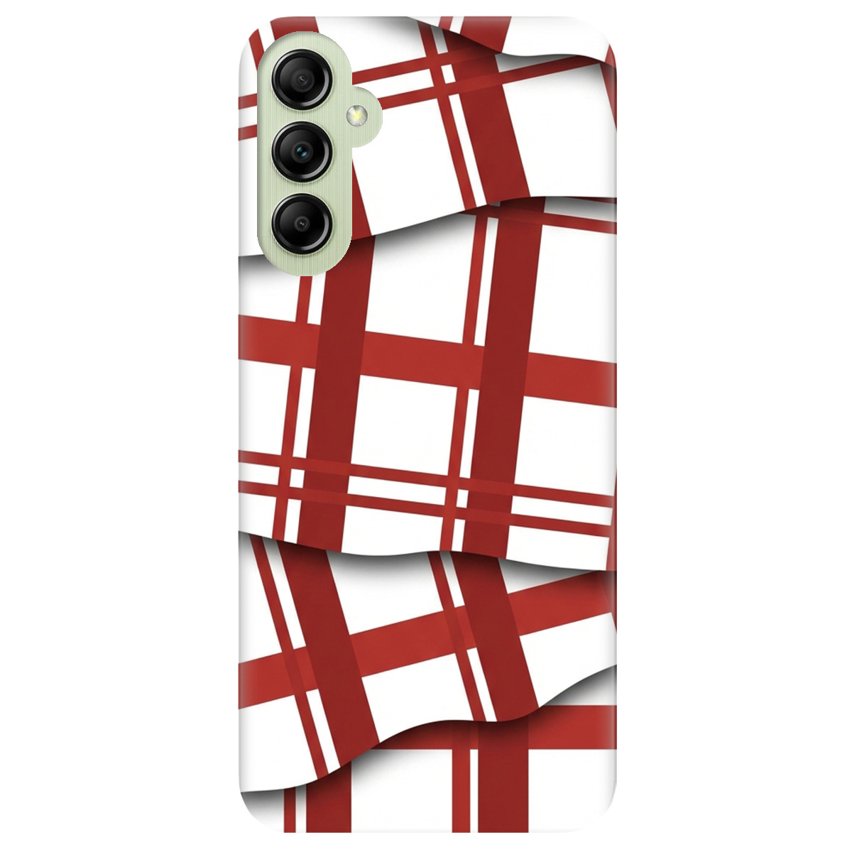 Чехол для Samsung Galaxy A14 прозрачный GRID RED - фото 1 - Чехлы для телефонов