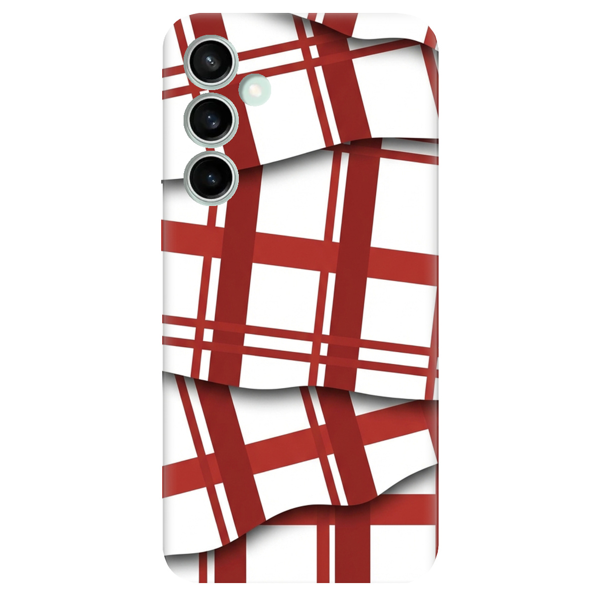 Чехол для Samsung Galaxy S23 FE прозрачный GRID RED - фото 1 - Чехлы для телефонов