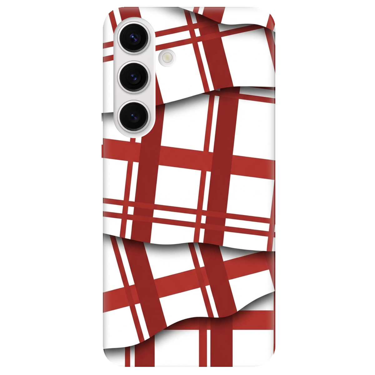 Чохол для Samsung Galaxy S24 Plus прозорий GRID RED - фото 1 - Чохли для телефонів
