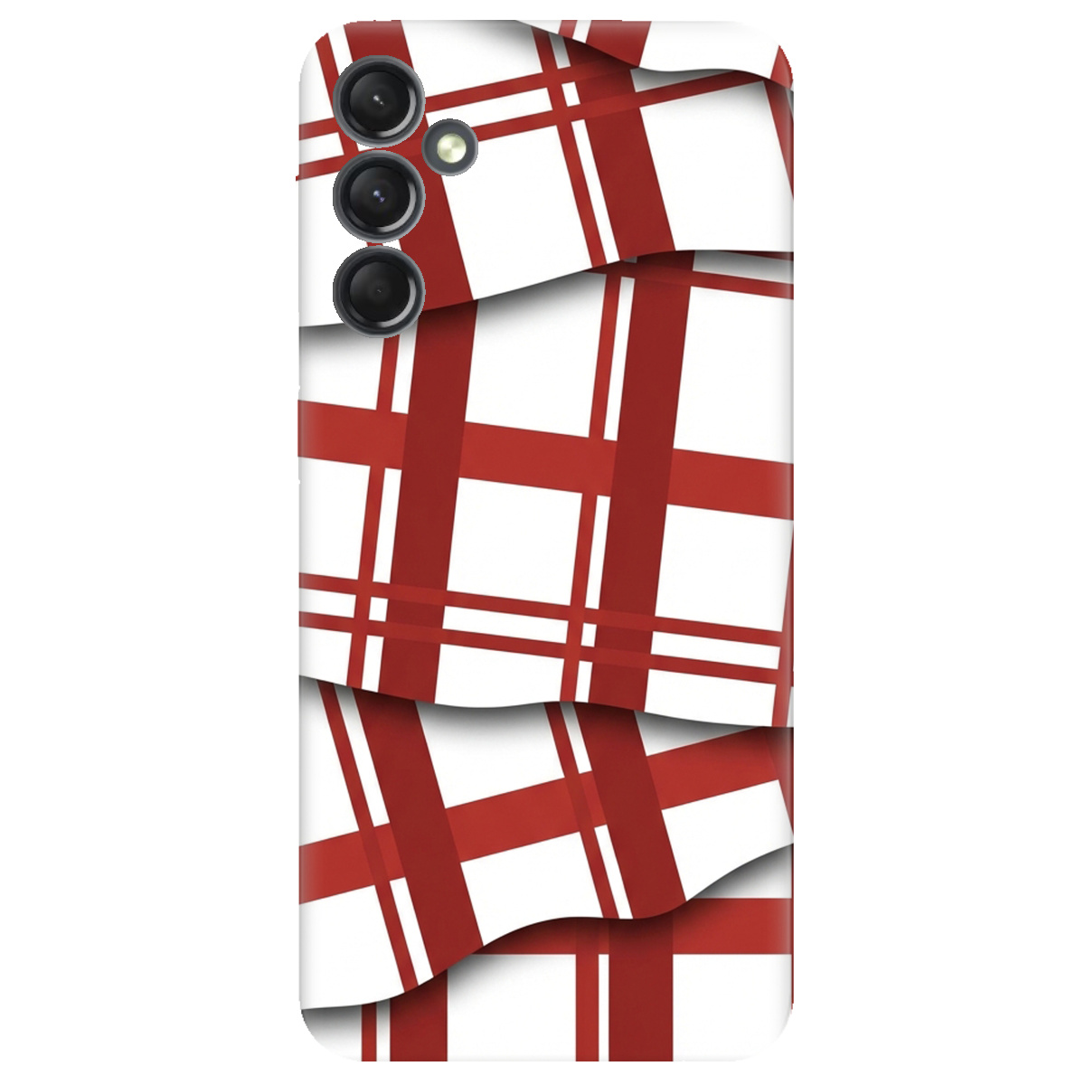 Чохол для Samsung Galaxy A25 прозорий GRID RED - фото 1 - Чохли для телефонів