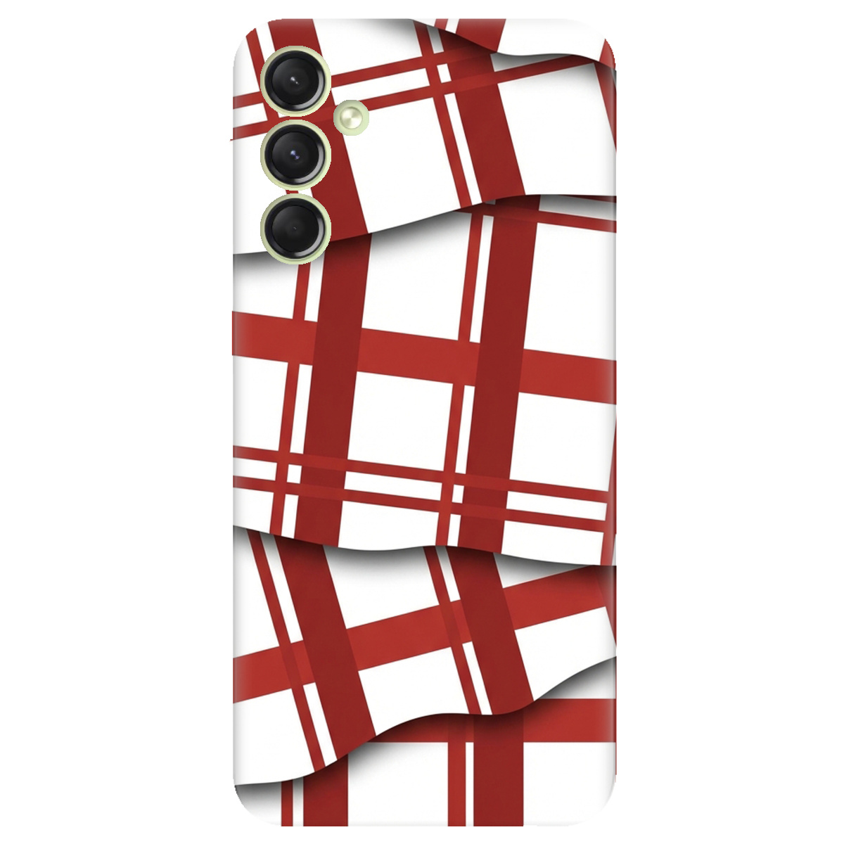 Чохол для Samsung Galaxy A24 4G прозорий GRID RED - фото 1 - Чохли для телефонів