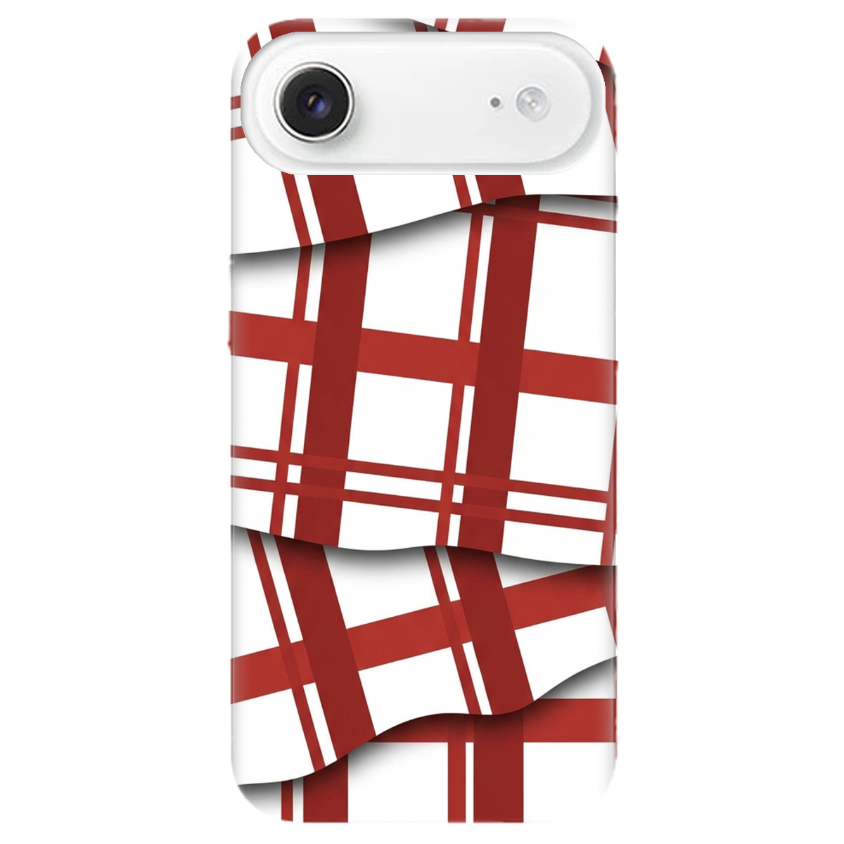 Чехол для Apple iPhone 17 Air прозрачный GRID RED - фото 1 - Чехлы для телефонов