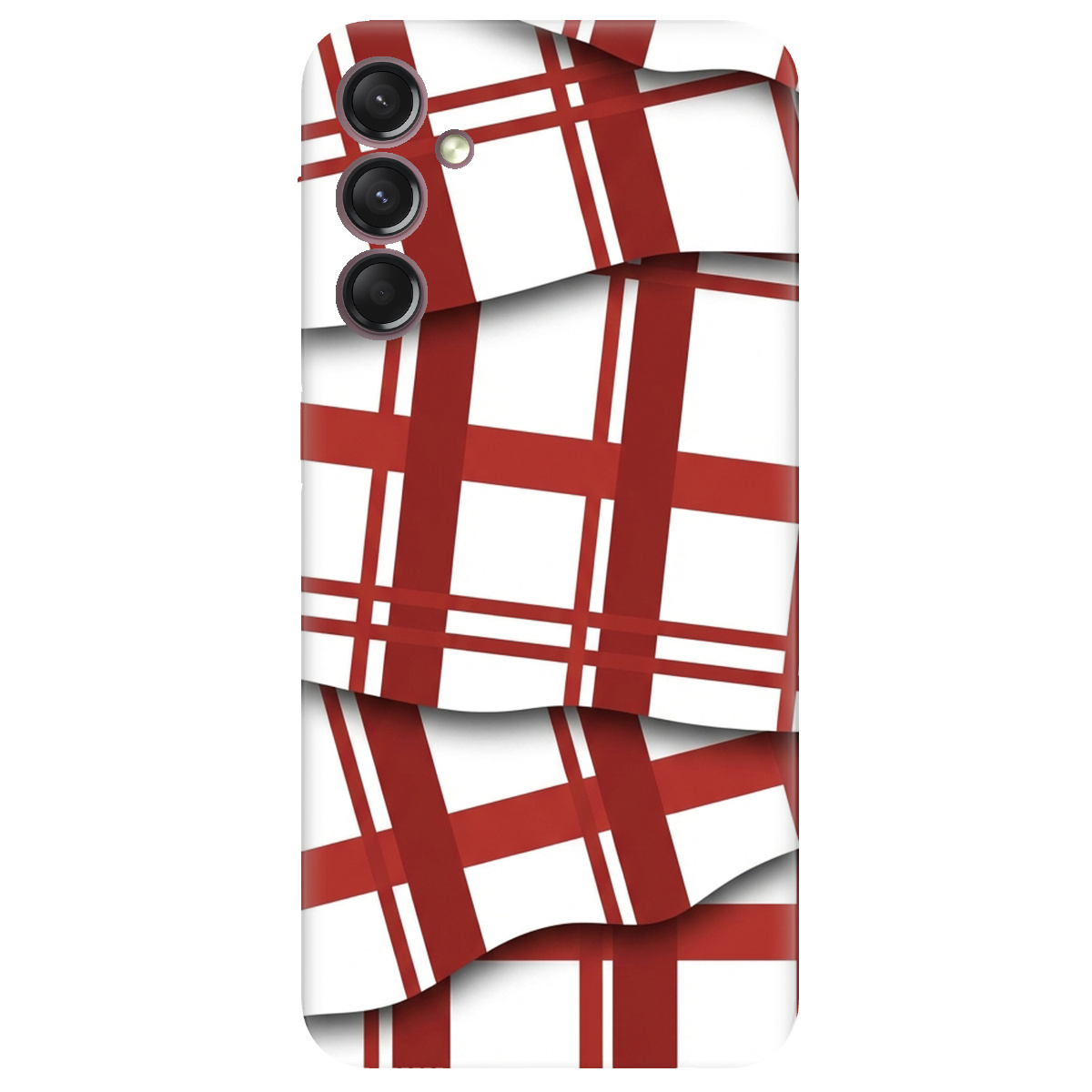 Чохол для Samsung Galaxy A05s прозорий GRID RED - фото 1 - Чохли для телефонів