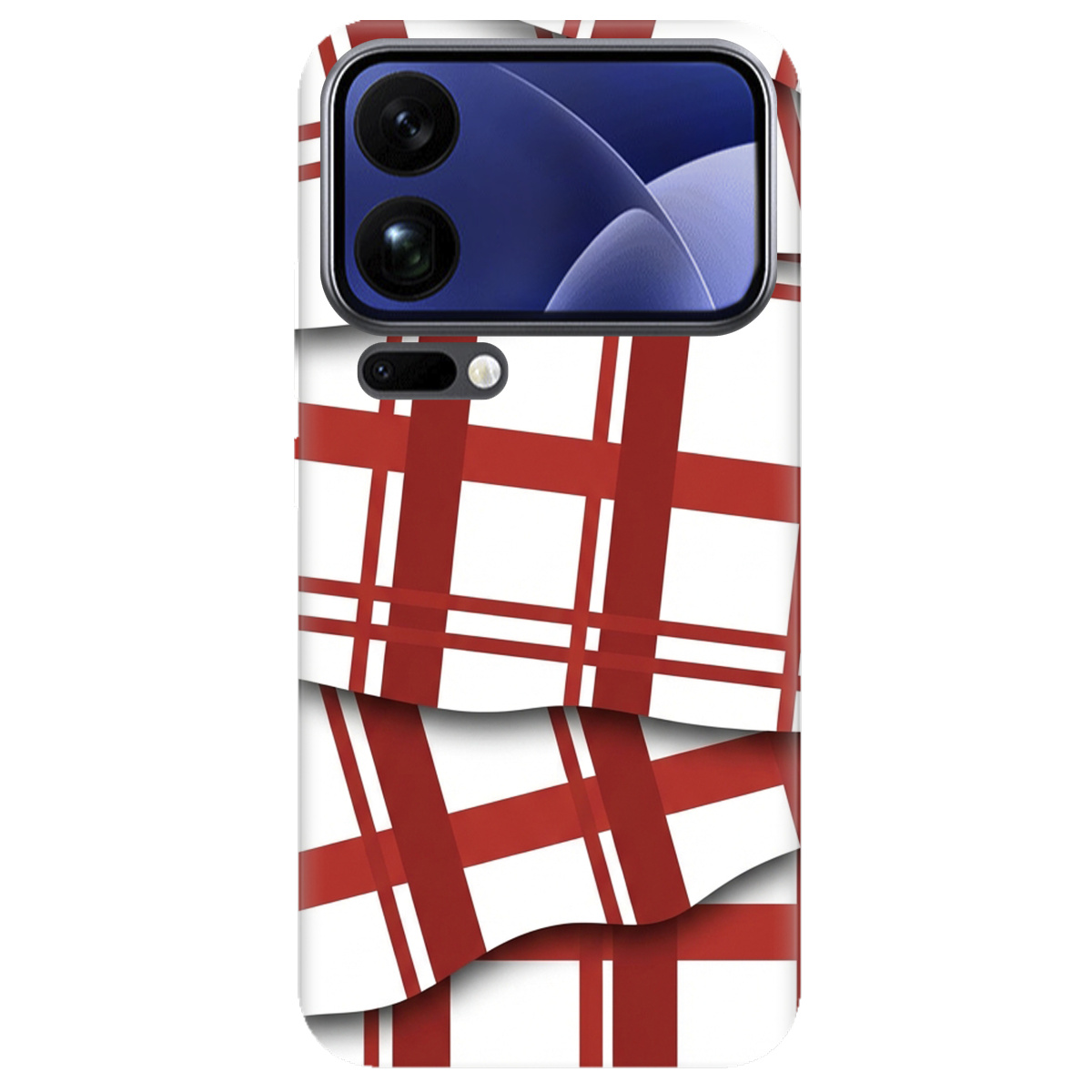 Чохол для Xiaomi 17 Pro прозорий GRID RED - фото 1 - Чохли для телефонів