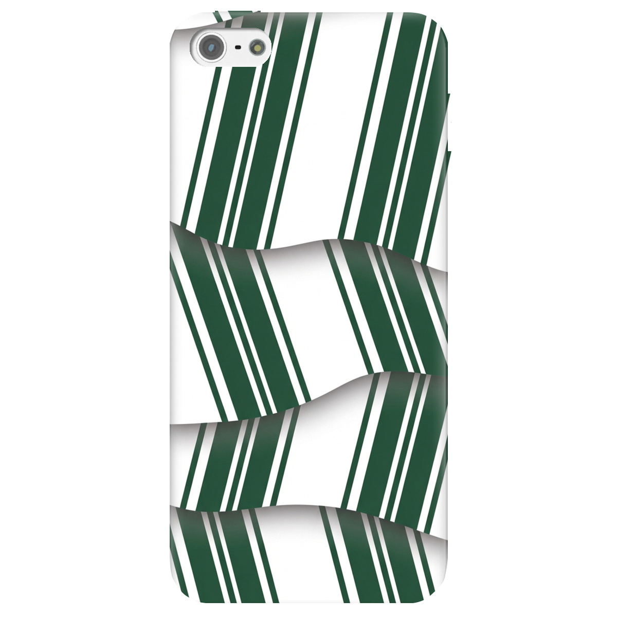 Чехол для Apple iPhone 5 / 5S прозрачный LINE GREEN - фото 1 - Чехлы для телефонов