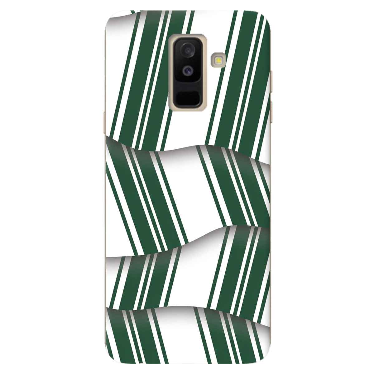 Чохол для Samsung Galaxy A6 Plus 2018 прозорий LINE GREEN - фото 1 - Чохли для телефонів