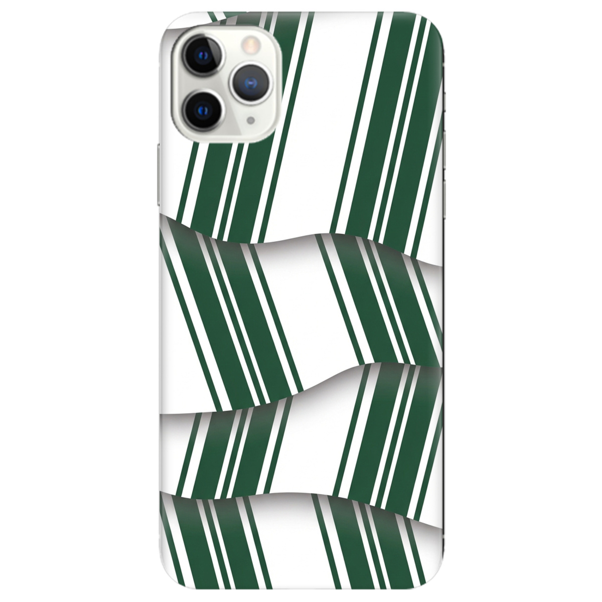 Чохол для Apple iPhone 11 Pro Max прозорий LINE GREEN - фото 1 - Чохли для телефонів