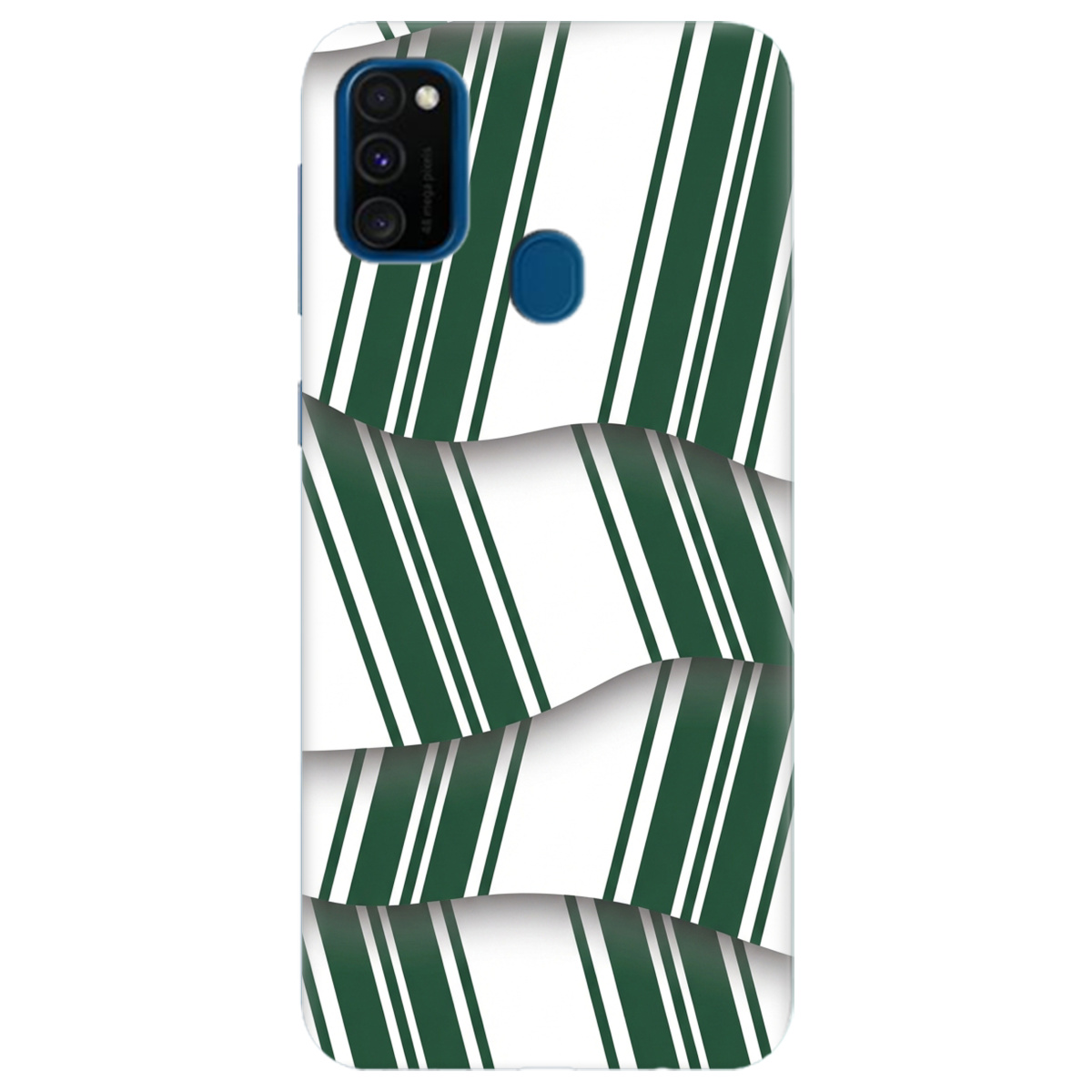 Чохол для Samsung Galaxy M30s прозорий LINE GREEN - фото 1 - Чохли для телефонів