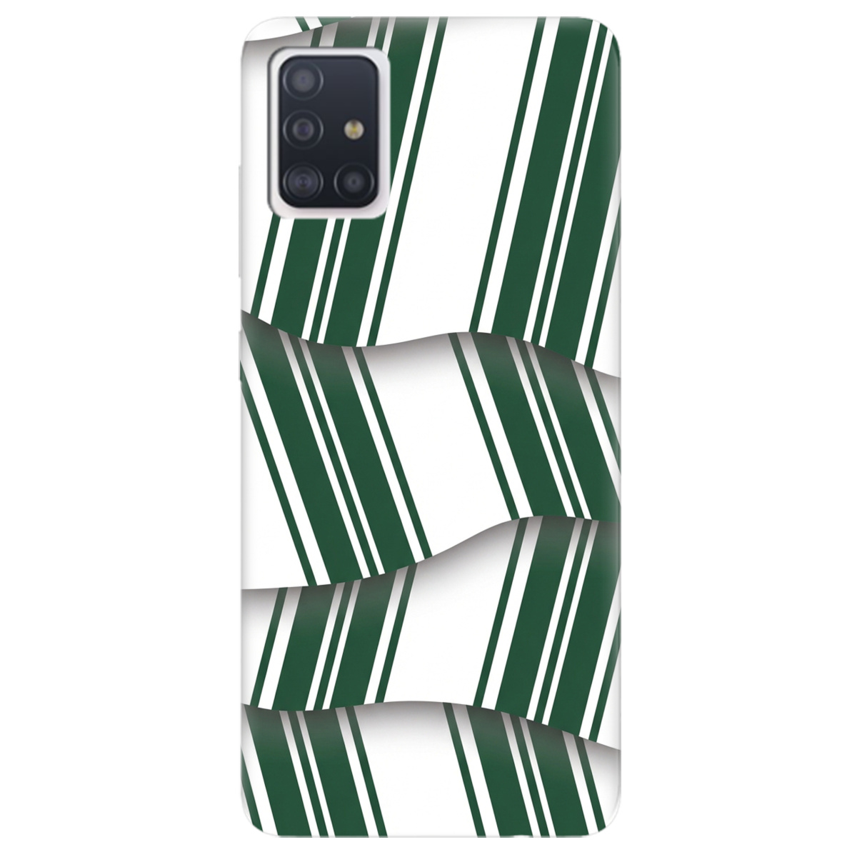 Чохол для Samsung Galaxy A51 прозорий LINE GREEN - фото 1 - Чохли для телефонів