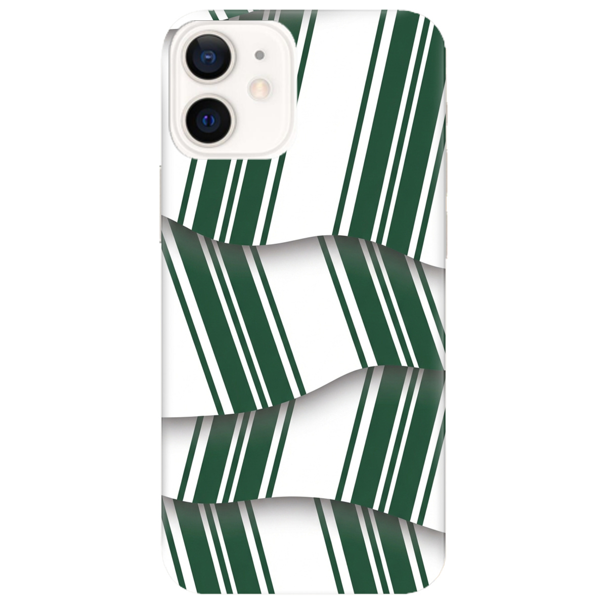 Чохол для Apple iPhone 12 прозорий LINE GREEN - фото 1 - Чохли для телефонів