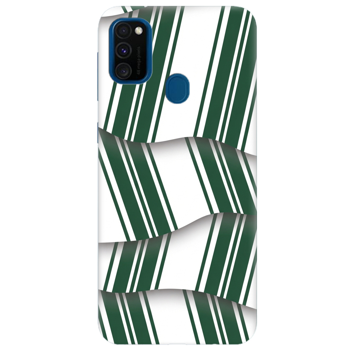 Чехол для Samsung Galaxy M21 прозрачный LINE GREEN - фото 1 - Чехлы для телефонов