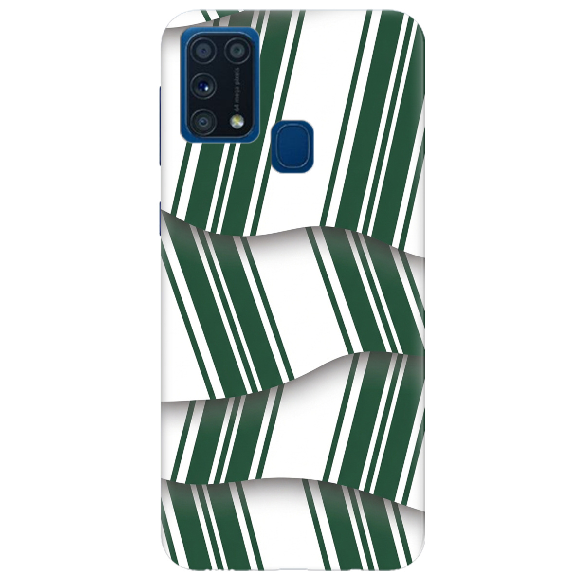 Чехол для Samsung Galaxy M31 прозрачный LINE GREEN - фото 1 - Чехлы для телефонов