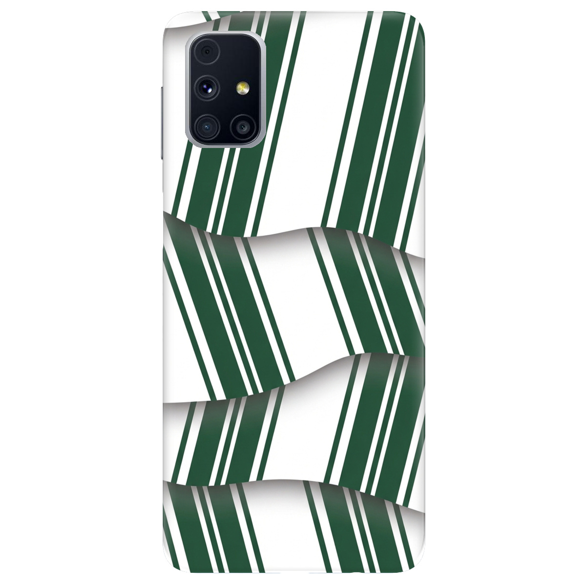 Чехол для Samsung Galaxy M31s прозрачный LINE GREEN - фото 1 - Чехлы для телефонов