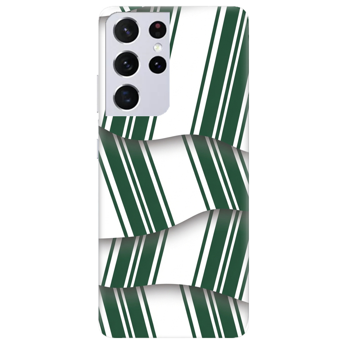 Чохол для Samsung Galaxy S21 Ultra прозорий LINE GREEN - фото 1 - Чохли для телефонів