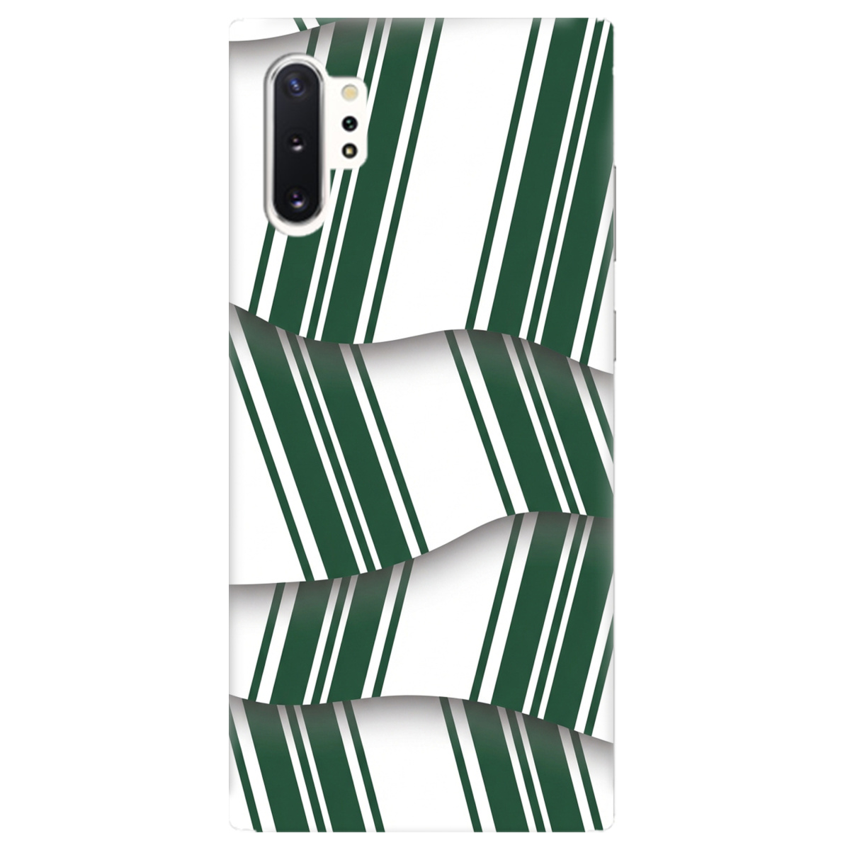 Чохол для Samsung Galaxy Note 10 Plus прозорий LINE GREEN - фото 1 - Чохли для телефонів