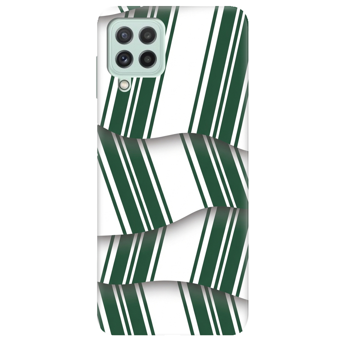 Чохол для Samsung Galaxy A22 4G прозорий LINE GREEN - фото 1 - Чохли для телефонів