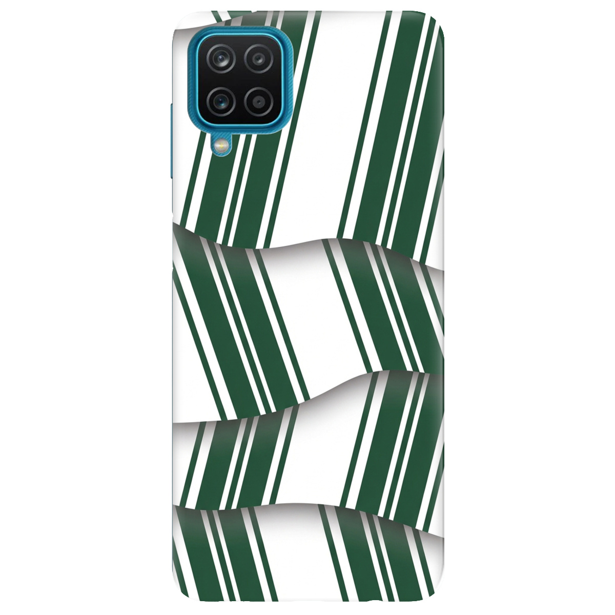 Чохол для Samsung Galaxy M12 прозорий LINE GREEN - фото 1 - Чохли для телефонів