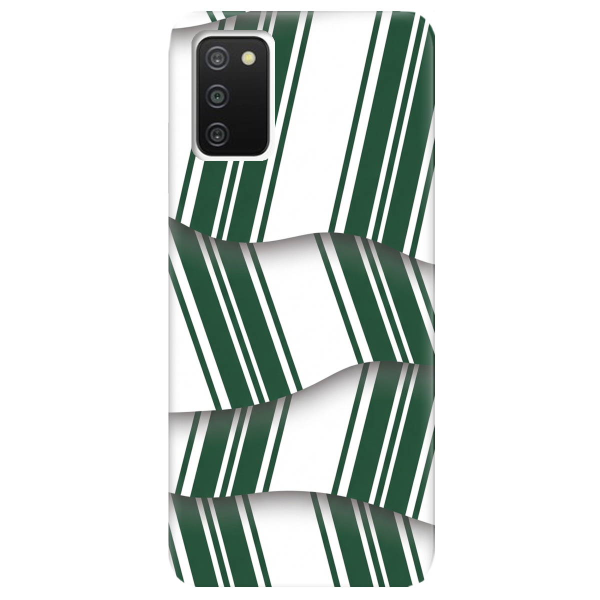 Чохол для Samsung Galaxy A03s прозорий LINE GREEN - фото 1 - Чохли для телефонів