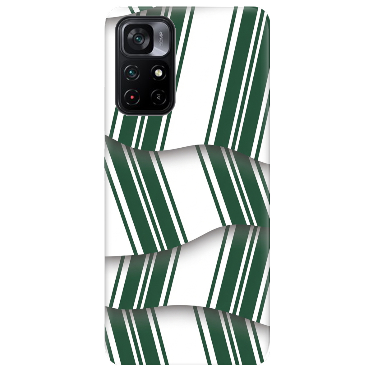 Чохол для Xiaomi Poco M4 Pro 5G прозорий LINE GREEN - фото 1 - Чохли для телефонів