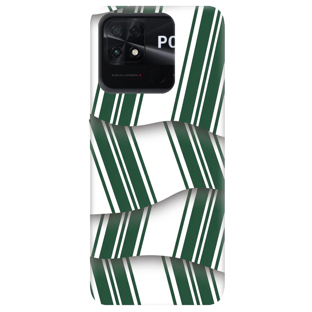 Чохол для Xiaomi Poco C40 прозорий LINE GREEN - фото 1 - Чохли для телефонів