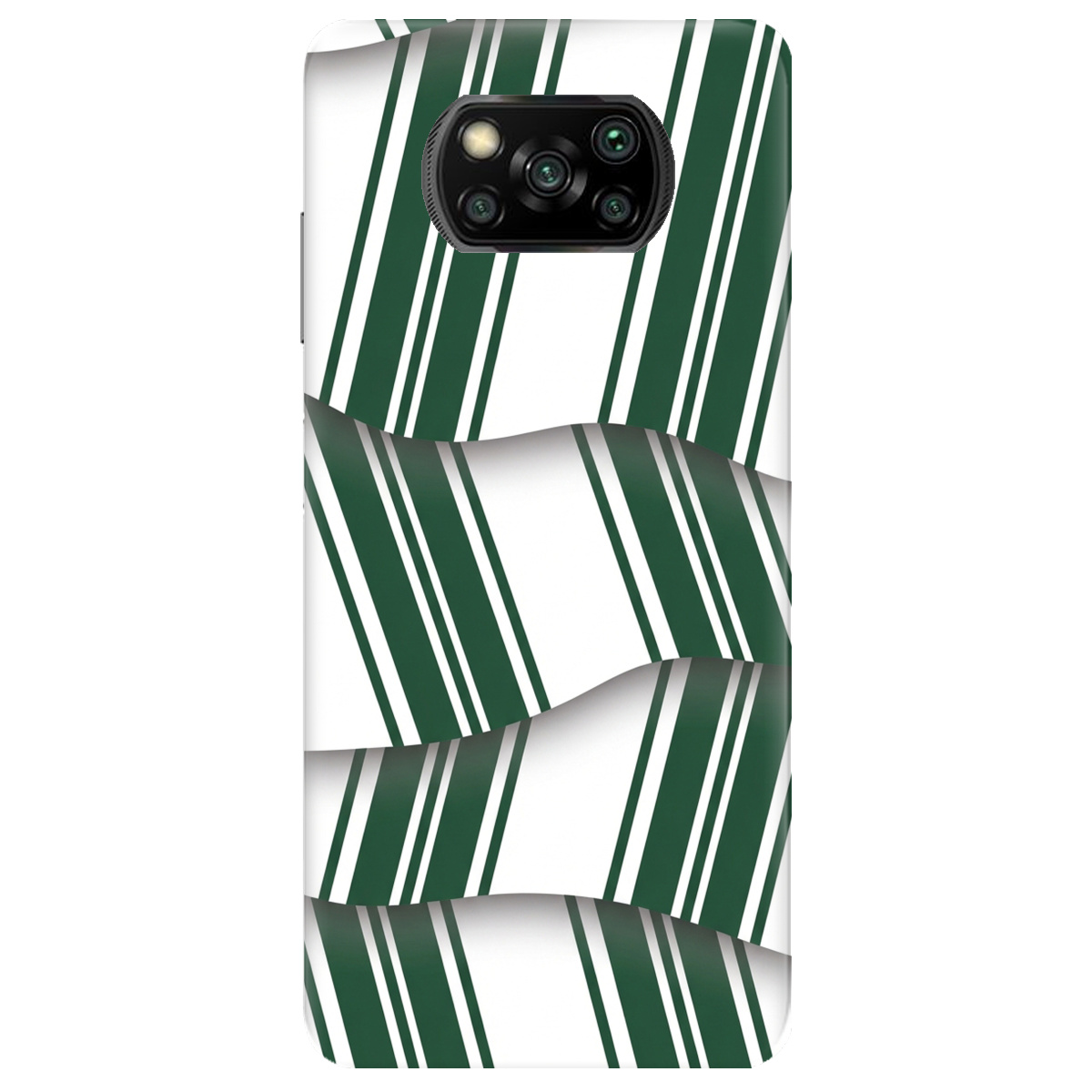 Чехол для Xiaomi Poco X3 Pro прозрачный LINE GREEN - фото 1 - Чехлы для телефонов