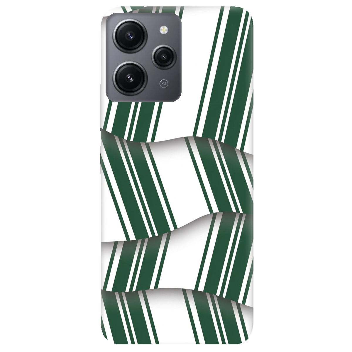 Чохол для Xiaomi Redmi 12 прозорий LINE GREEN - фото 1 - Чохли для телефонів