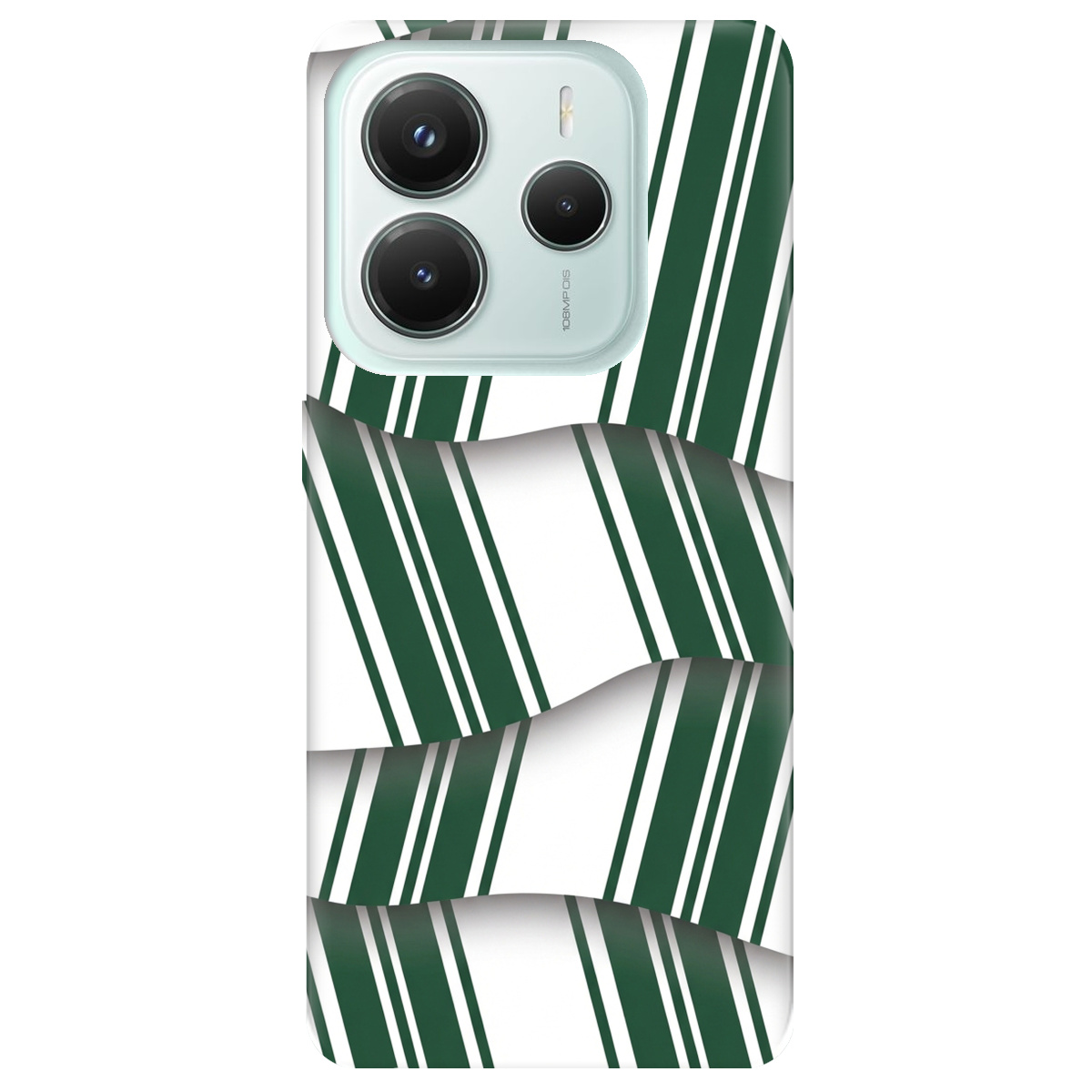 Чехол для Xiaomi Redmi Note 14 5G прозрачный LINE GREEN - фото 1 - Чехлы для телефонов