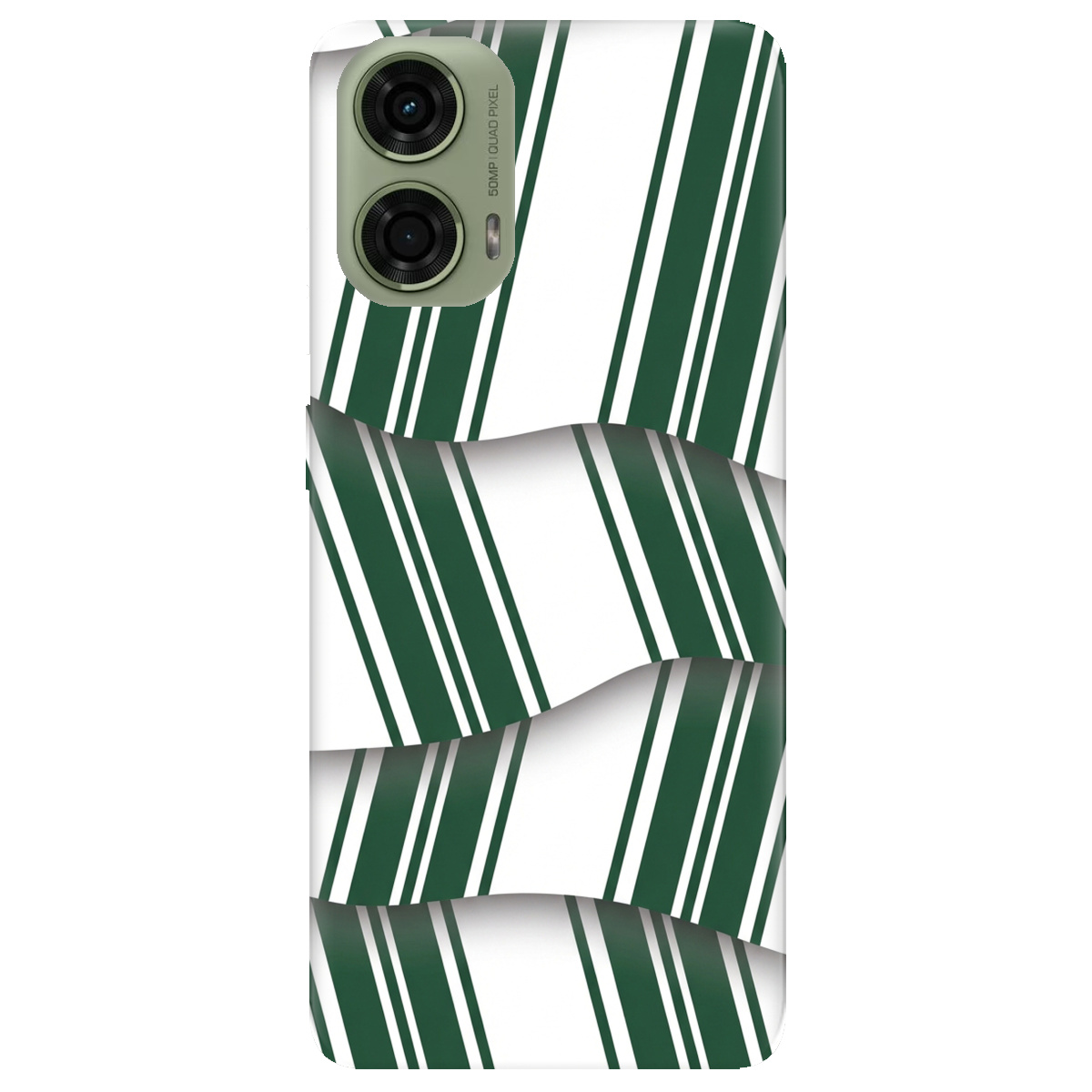 Чохол для Motorola G24 / G04 / E14 прозорий LINE GREEN - фото 1 - Чохли для телефонів