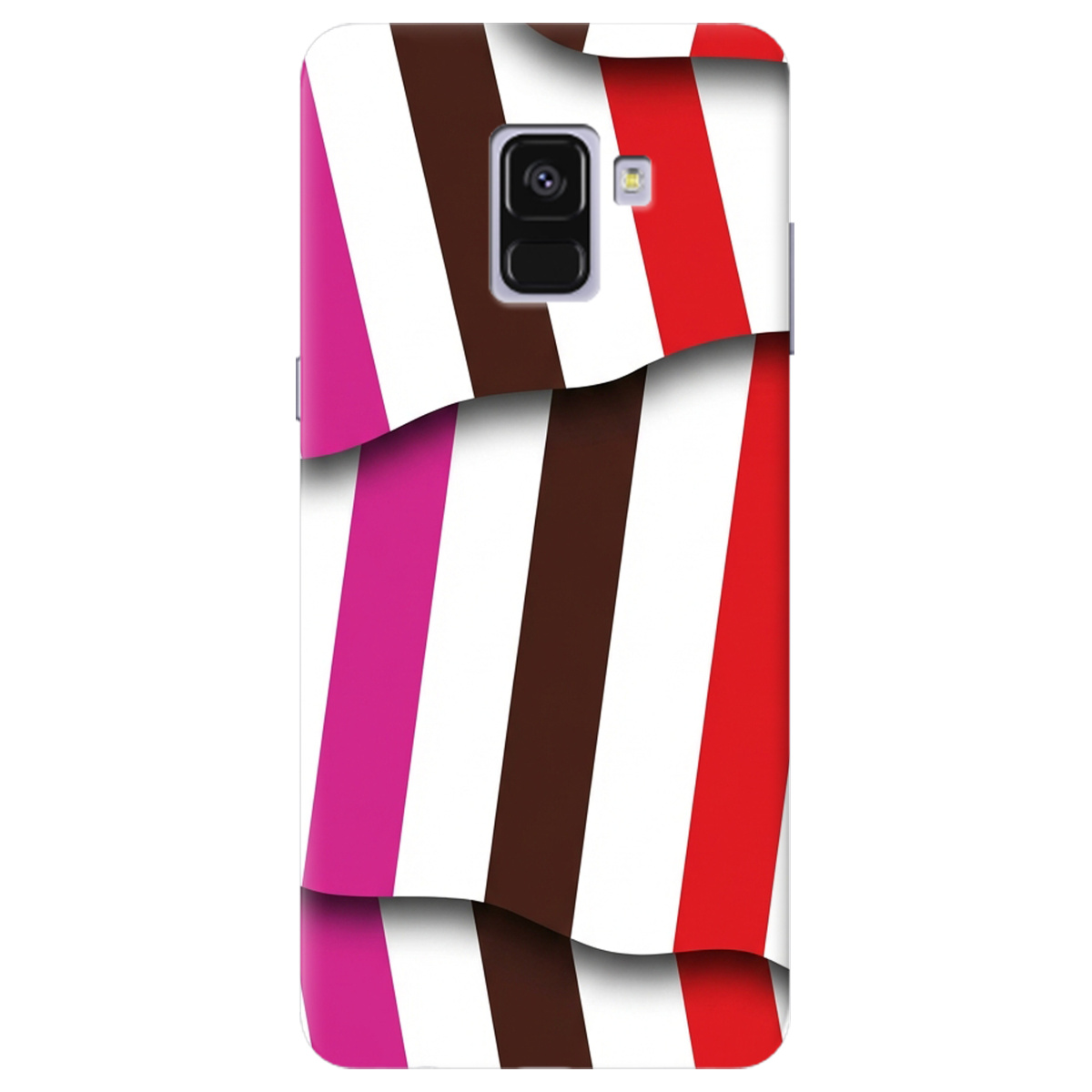 Чохол для Samsung Galaxy A8 Plus 2018 прозорий COLORFUL LINES - фото 1 - Чохли для телефонів